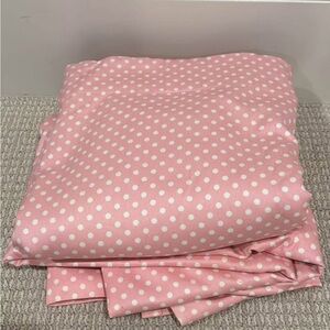 Pottery Barn Kids Pink and White Polka Dot Curtains (2)